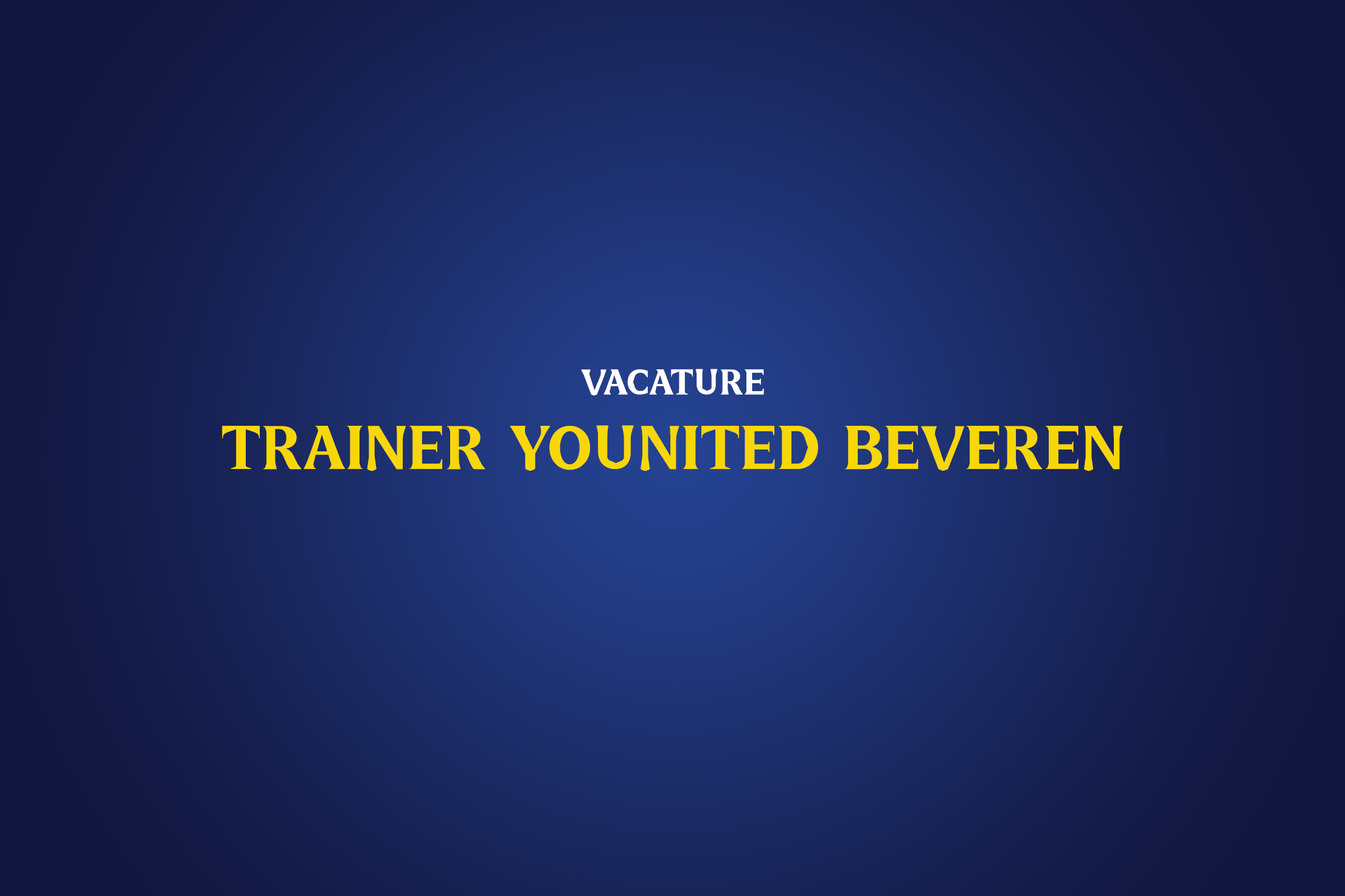 Trainer Younited Beveren chez SK Beveren